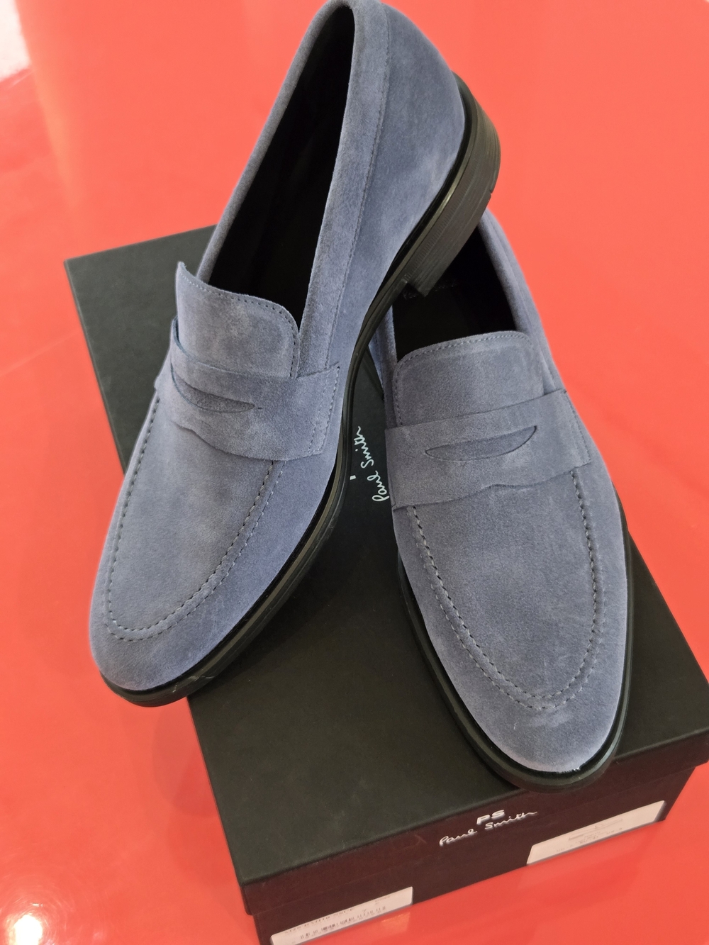 Paul Smith Men's Blue Suede Loafers